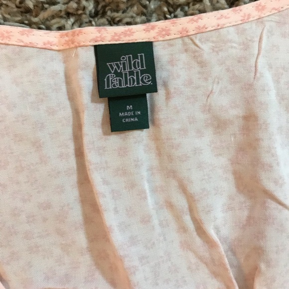 Wild Fable pink flutter sleeve open front crop blouse - Picture 8 of 13